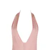 Women's Jumpsuits & Rompers KLEEZY Arrival Woman Pink Full Length Sexy Club V-Neck Skinny Party Evening Bandage HL4209