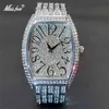 Reloj Hip Hop Con Diamantes MissFox Marcas Populares 18K Gold Genebra Diamante Relógio Relogio Masculino Prova Dagua Original