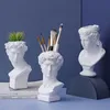 素晴らしいアーティストレジン花瓶フラワーポットノルディックスタイルの人間の頭のペンブラシホルダー家の装飾クリエイティブガーデンプランター210623
