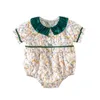 Bebé coreano niña floral mameluco infantil algodón mamelucos nacidos niñas 1er cumpleaños body niños boutique ropa 6m 9m 12m 24m 210615