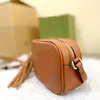 Designers Genuine Leather Camera Bag Women Shoulder Bags Zipper Purse 20cm Classic Lady Tassel Crossbody Bag