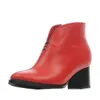 أحذية نباتية من جلد الغزال جلد الخريف في فصل الشتاء للنساء الأسود الأزرق الأحمر الرمادي الجوارب
