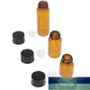 Sıcak 1 ml Evrensel Mini Amber Boş Cam Esansiyel Yağ Şişesi Parfüm Örnek Vial Ile Orifice Düşürücü Cap Konteyner 10 adet Fabrika Fiyat Uzman Tasarım Kalitesi