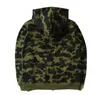 Sweat à capuche pour hommes Full Zip Up Shark Sweats à capuche pour femmes Veste de camouflage noire Sweat à capuche bleu Sweat à capuche Hommes Femmes Pull à manches longues Tech Fleece Cardigan