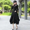 Winter Women Long Woolen Skirt Fashion High Waist Lantern Wool Skirts Female Irregular Thick Warm Elastic A-Line Maxi Z8