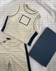 Khaki Dames tweedelige broek Sweat Suit Top met korte set Gym Outfit Fashion Letter Print Trainingspak