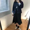 Damesjassen Basic Vrouwen Herfst Koreaanse Stijl Vintage Zakken Helder Lijn Design Denim Dames Mode Casual Harajuku Aesthetic Mujer