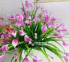 Ghirlande di fiori decorativi Mini Calla artificiale Babysbreath Foglia di seta Fiore finto Giglio Piante acquatiche in plastica Decorazione della casa