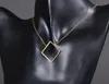 YiKLN Classic Hollow Geometric Square Pendant Necklaces Jewelry Titanium Steel Chokers Necklace For Women Colares YN17052