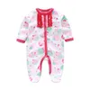 Fleece Baby Rompertjes met voet Baby Jongens kleding bebe Jumpsuits Overalls Nachtkleding roupas de bebe pijama Outfits 210413