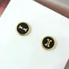 Stud Men Women Fashion Earrings Classic Pattern Stud 4 Colors Casual Style Simplicity Jeweley J230717