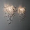 Tiffany Włoski Przezroczyste Lampy Kolor Projekt Dmuchanie Do Domu Dekoracyjne Nisza Ściana Turecka Lampa Kwiat Szkło Szkło 20 przez 24 cali Murano Lights