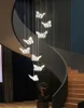 LED Butterfly Pendant Lights Lamps Nordic Indoor Lighting Living Room Decoration Hanging Light Bedside Corridor Stairs Wall