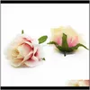 Dekoracyjne wieńce świąteczne Party Supplies Garden30 / 50 Sztuk Sztuczne Jedwabne Róże Wedding Bukiet Bridal Home Decor Aessorsor Fake Flowers SC