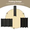 Divisor de 6 painel Divisor 6.5ft Weave Fibra Folding Privacidade Tela Preto HW67707