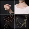 Hangende kettingen sieraden drop levering 2021 hangers yilu sier s925 sterling ketting goud vergulde o-type Japanse veelzijdige persoonlijkheid si