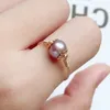 8mm naturlig lila pärla ringar guld fylld knuckle ring mujer boho bague femme minimalism handgjorda smycken