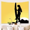 Tapestries Silhouette Household Tapestry Wall Decor Cloth Hanging Background Picture Room Hippie