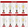 LED خيوط لمبة ضوء 220 فولت E27 E14 ST64 A60 G45 C35 شمعة المصابيح 4 واط 6 واط 8 واط زجاج غلوب أضواء خمر