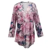 Damesbreien dames T-stukken dames chiffon shirts sjaal bloemenprint kimono vest met lange mouwen vintage blouse strandkleding mode