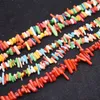 Other Mixed Color Irregular Stick Shape Red Coral Beads Natural Stone Spacer For Jewelry Making DIY Bracelet Necklace2704