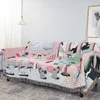 Europäische Anime-Decke, Überwurf, gestrickt, Sofa-Handtuch, psychedelisches Design, staubdichter Bezug, Wohnzimmer-Dekor, Teppiche, Tagesdecke