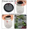 6X Solar Led Fairy Light Outdoor Mason Jar Coperchio bottiglia String Light LED Ghirlanda Colorata Matrimonio Natale Garden Decor Lanterna 211122