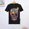 Phillip Plain Men designer PP Skull Diamond t shirt Short sleeve Dollar Brown bear Brand tee O-Neck high Quality Skulls TShirt tee212C