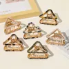 Women Girls Triangle Hollow Acetate Hair Claws Sweet Headband Hair Clips Hairpins Claw Fashion Hair Accessories 1679 B3