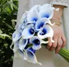 Real Touch Dekorativa Konstgjorda Blommor Calla Lily Bröllop Bouquet Bride Party levererar 20 färger