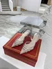 Rhinestone Pointed Sandals Summer European and American Banquet High Heels Stiletto Wedding Shoes