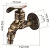 Bathroom Sink Faucets Doodii Carved Wall Mount Zinc Alloy Antique Bronze Bibcock,Decorative Outdoor Garden Faucet Washing Machine Small Tap