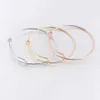 Fnixar 1.6mm Thickness Expandable Bangle Bracelet Diy Charm Wire Adjustable Bangle for Women Gift 60mm 10 Piece/lot Q0717