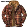 Hiver Hommes Vestes Vintage Plaid Manteau Mâle Chaud Parkas À Capuche Épais Outwear Globalement Vêtements Casual Lâche Sport Veste LA325 211110