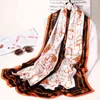 Ханчжоу натуральные шарфы шаль обертывания буфанда 100% длинные женщины платформарф Follard Femme Print шелковый шейный шарф