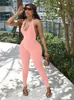 Jumpsuits Summer Kobiety Backless Rompers Rompers Skoczki bez rękawów