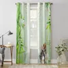 Curtain & Drapes Bamboo Swan Pillar Water Surface Stone Window Curtains For Living Room Bedroom Home Decor Kitchen Christmas