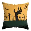 2021 35 Style Hallowmas Theme Pillow Case Liene Material Halloween Party Pillowcase All Hallows' Day Cushion Cover