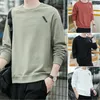 Erkek Yuvarlak Boyun Hoodie Moda Trend Hip Hop Uzun Kollu Kapşonlu Dip T-Shirt Tasarımcı Rahat Gevşek Kazak Tişörtü