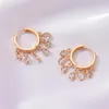 Dangle & Chandelier Simple Beads Pendants Small Circle Earrings For Women Girls Ear Buckle Cute Short Gold Tassel Geometric Drop Earings Jew
