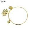 Fashion Stainless Steel Bracelet Wholesale Jewelry Jewllery Kay Jeweler Jewellry Heart Word Thank You Multi Color Bangle