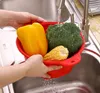 Paniers de rangement rétractables en silicone panier de vidange pliable de cuisine, panier de filtre de nettoyage de fruits et légumes en gros