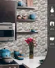 Art3d 10 adet Soyma ve Sopa Backsplash Fayans 3D Duvar Çıkartmaları Mutfak Banyo Yatak Odası Çamaşır Odaları, Mermer Tasarım, Duvar Kağıtları için Kendinden Yapışkanlı Su Geçirmez
