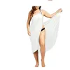 5XL Women Sexy Beach V-Neck Sling Dress Summer Towel Backless Swimwear Cover Up Wrap Robe Female Tropical Dresses Plus Size