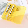 Portable 4-in-1 Nail Manicure Set Personal Beauty Sets Mini ravel Stainless Steel Nail Cutter Tool Kit Fingernail Suit Clippers