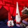 Gnomeクリスマスの装飾手作りスウェーデンのトムイス置物バッファローチェック柄の豪華な人形ホーム卓上の装飾品xbjk2109