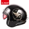 Spitfire moto Vintage Open face fashion design retrò mezzo casco jet LS2 OF599 casque moto con fibbie a bolla