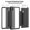 Heavy Duty Magnetic Smart Buckle Cover Cases HD Clear Back Arcylic Building In Screen Protector Auto Sleep Awake FOR IPAD 10.2 PRO 9.7 10PCS/LOT