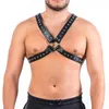 Erotische Gay Rave PU Leder Harness Gürtel Männer Bdsm Einstellbare Schnalle Körper Brust Erwachsene Spiele Bondage Kleidung Bhs Sets245d