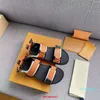 2021 Women Sandals Designer Men Casual shoes summer outdoor fashion Luxury Ladies sandal High Quality Flat beach shoe 35-45